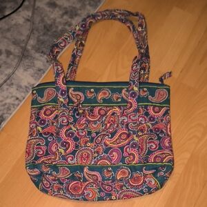 Vibrant Paisley Tote Bag - Multicolor